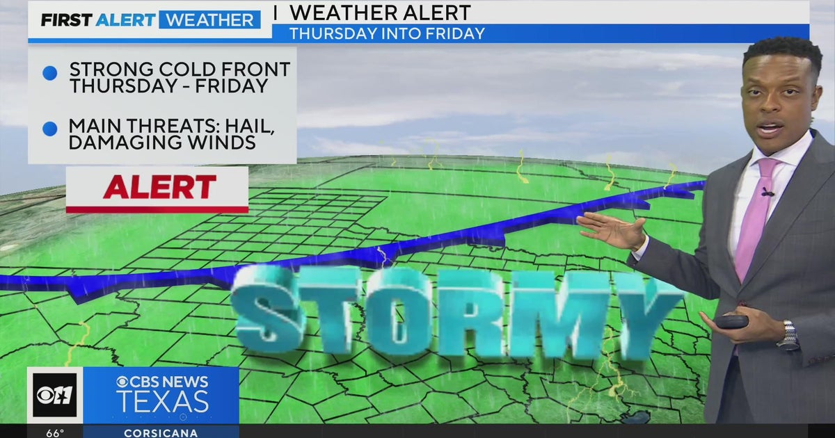 Strong, severe storms likely later this week - CBS Texas