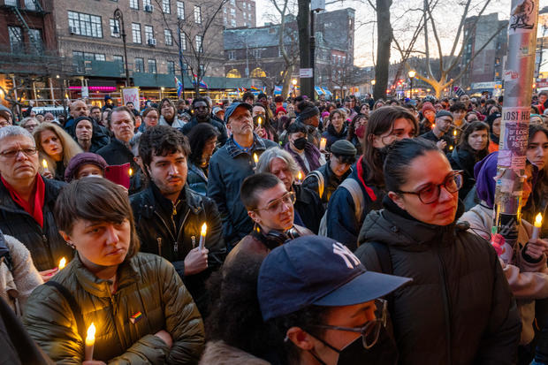 Vigil Held At Stonewall In New York City For Nex Benedict, Non-Binary Teen Who Died In Oklahoma 