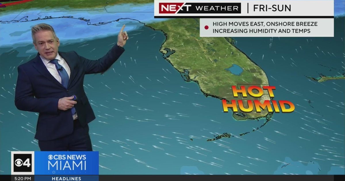 Miami weather for Wednesday 3/13/24 5PM - CBS Miami