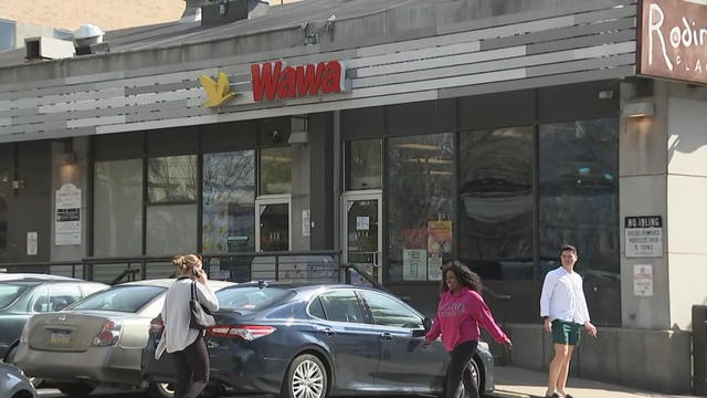 An exterior shot of the Wawa that is closing in Spring Garden, Philadelphia 