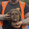 Ancient statue found in parking lot construction: A complete mystery