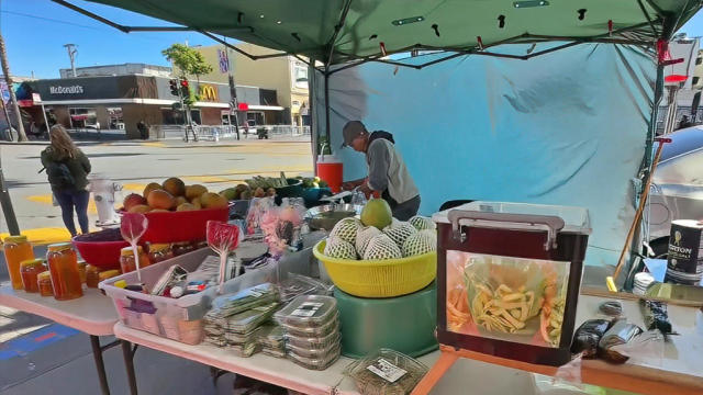 Street Vendor in San Francisco's Mission District 