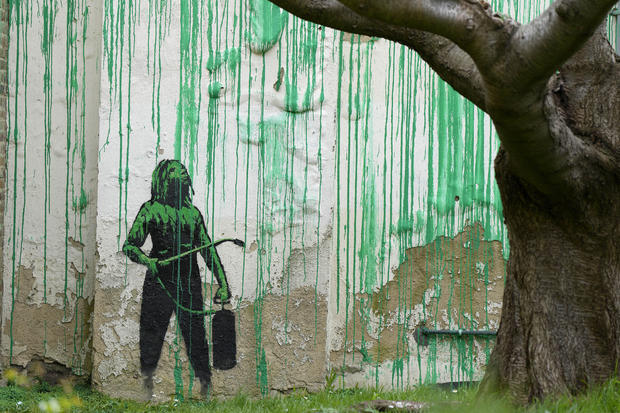 Banksy has unveiled a new mural that many view as a message that 