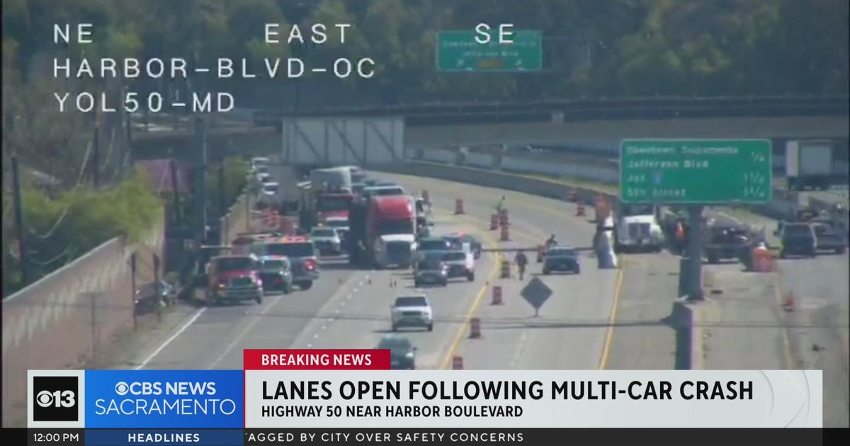 Westbound Highway 50 in West Sacramento reopens after crash