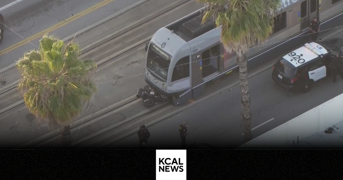 Motorcyclist killed in collision with train in Long Beach - CBS Los Angeles