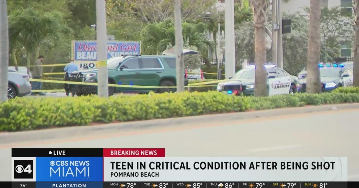 Teen in critical condition affter being shot in Pompano Beach - CBS Miami