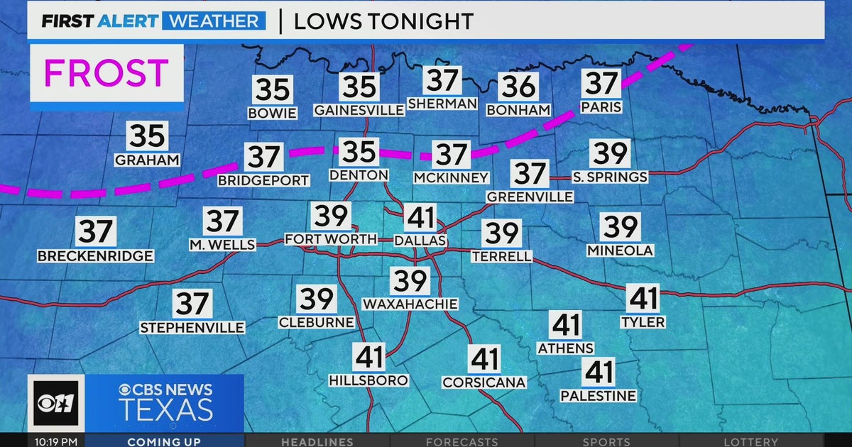 Chilly morning ahead for North Texas - CBS Texas