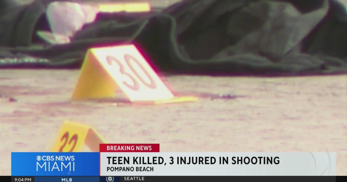 Teen killed, 3 others wounded in Pompano Beach shooting - CBS Miami