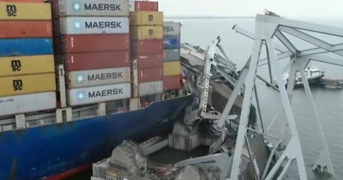 New video shows aftermath of Baltimore bridge collapse