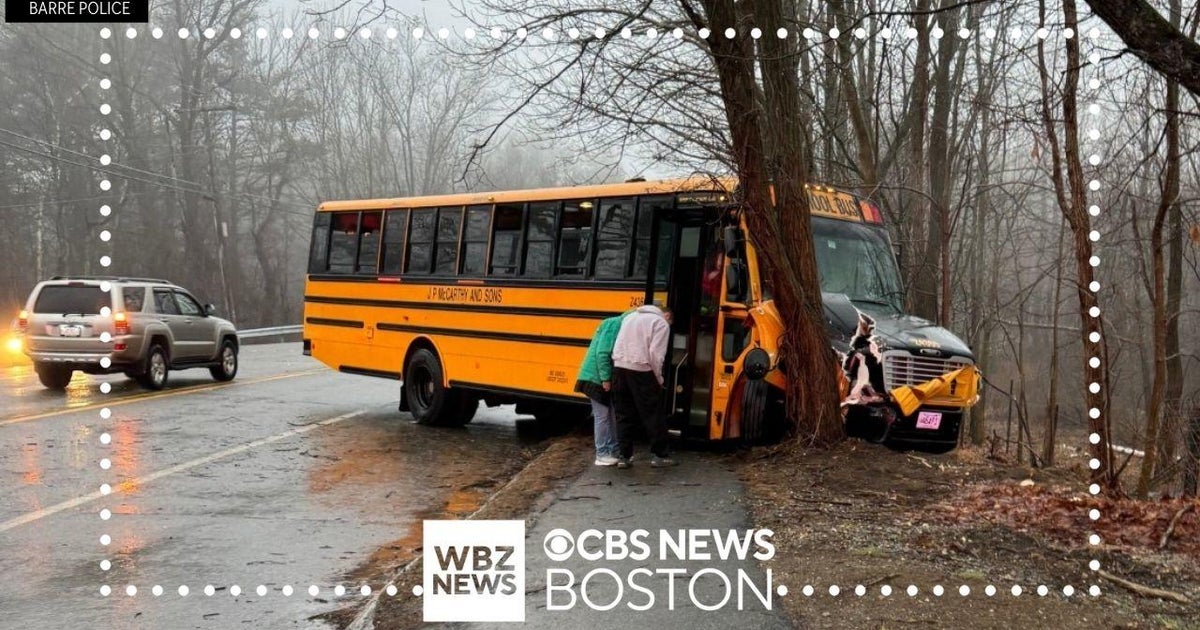 Driver arrested after allegedly causing school bus crash in Barre - CBS ...