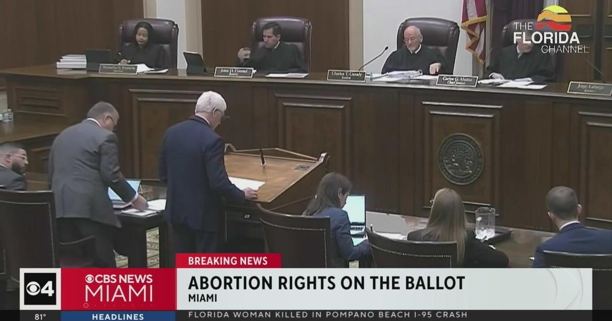 Florida Supreme Court makes ruling on abortion - CBS Miami