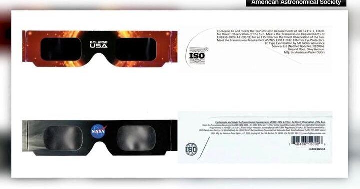 Officials warn of fake solar eclipse eyeglasses on the market - Vimarsana News
