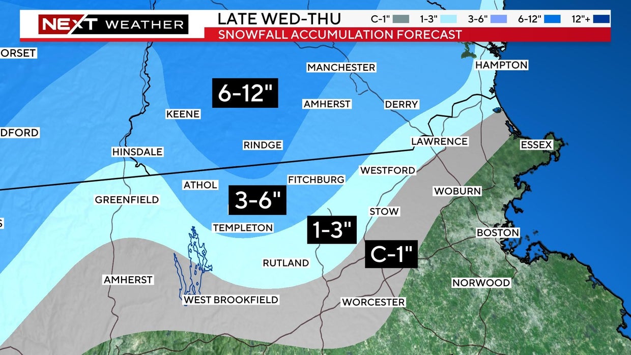 Snow Map Wednesday 