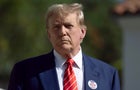 Former President Trump Votes In Florida's Primary Election In Palm Beach 