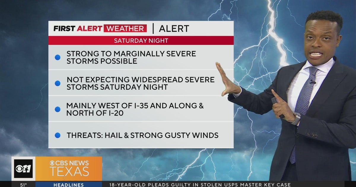 Severe weather returns this weekend - CBS Texas
