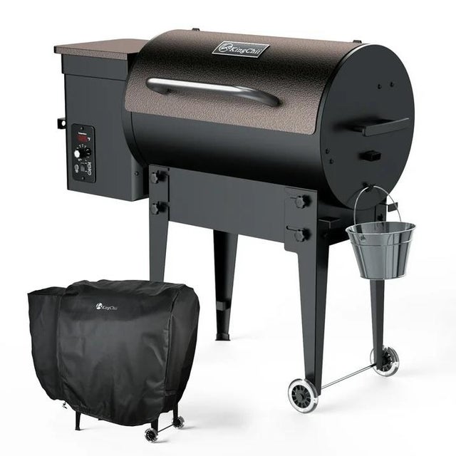KingChii 456 sq. in Wood Pellet Smoker & Grill BBQ 