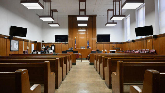 Judge Juan Merchan's courtroom at Manhattan Criminal Court in New York City on March 12, 2024. 