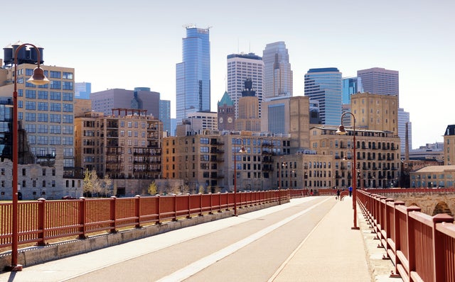 Minneapolis, Minnesota from Stone Arch Bridge 