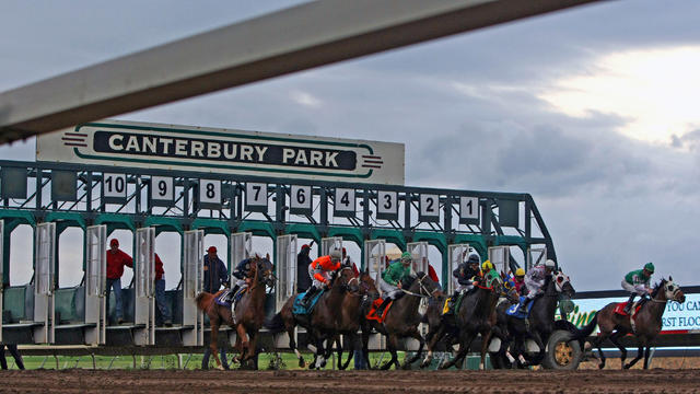 BRUCE BISPING ‚Ä¢ bbisping@startribune.com Shakopee, MN., Friday, 5/15/2009]  The first live race at Canterbury Park bolted from the starting line as the Minnesota horse racing season started. 