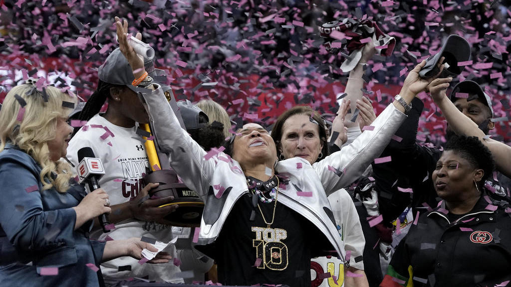 Women's NCAA title game outdraws the men's championship with an
average of 18.9 million viewers