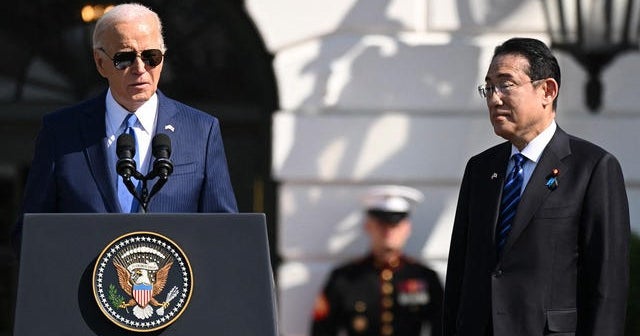 Watch: Biden welcomes Japanese Prime Minister Fumio Kishida to the White House - CBS News