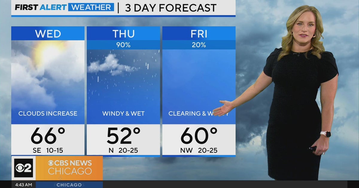 Rain on the way for Chicago area - CBS Chicago