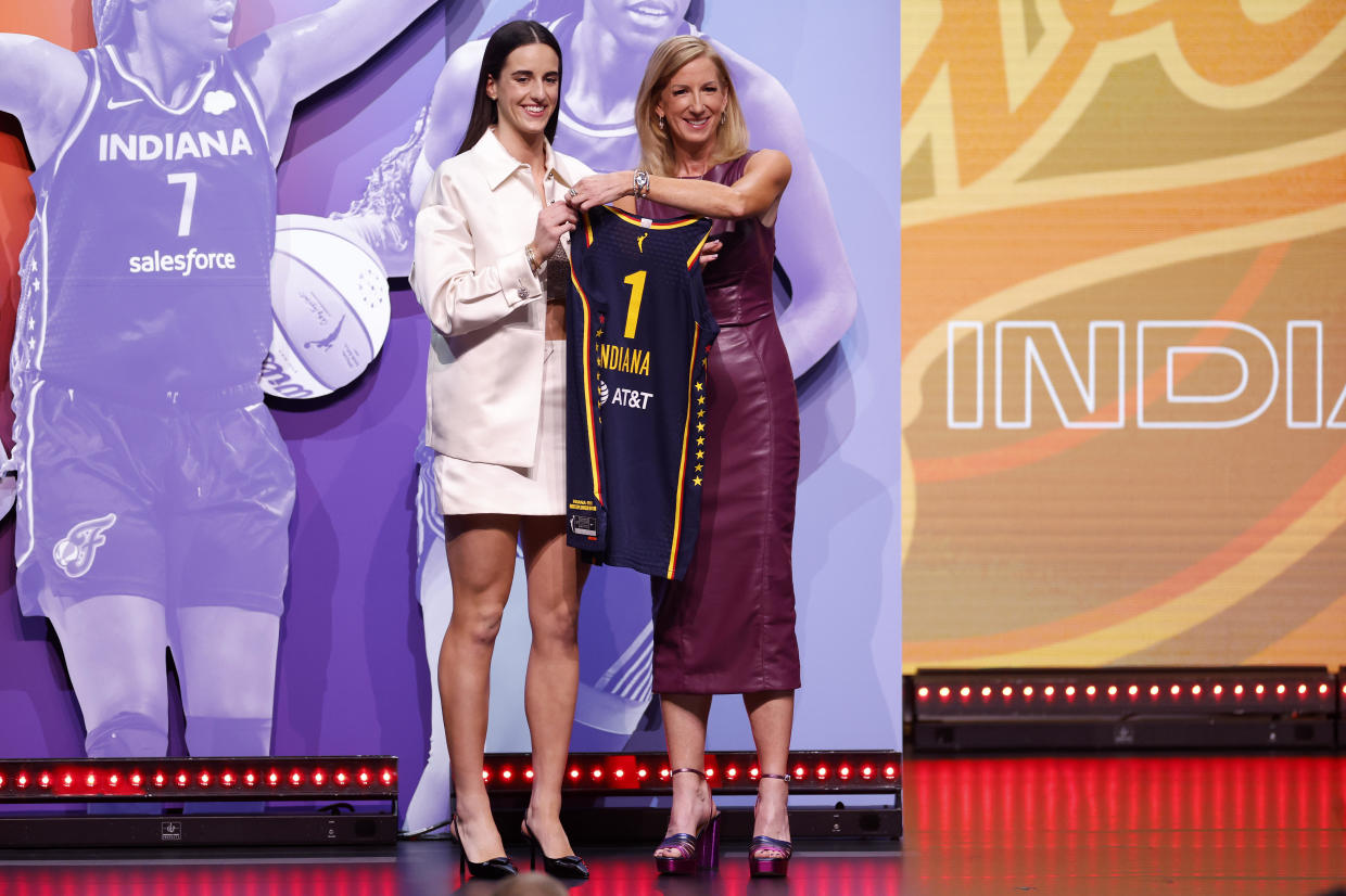 Caitlin Clark is the No. 1 pick in the WNBA draft, going to the Indiana