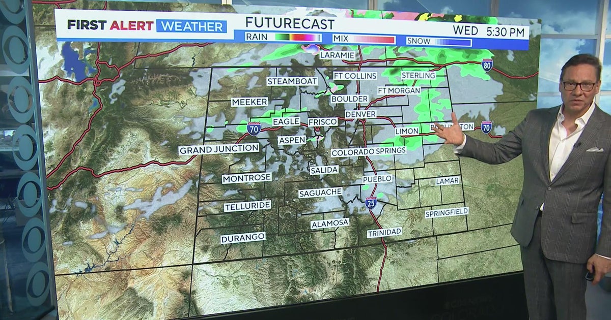 Cooler air and a rain/snow mix moving in for Thursday - CBS Colorado