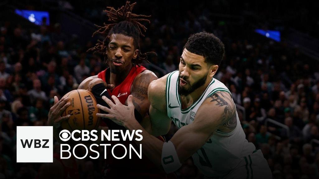 Celtics-Heat Game 1 gets chippy at the end as Jayson Tatum leads
Boston to blowout win