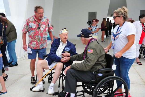 Pearl Harbor Survivors and WWII Veterans Visit USS Arizona Memorial 