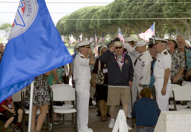 USS Arizona Reunion Association Holds Wreath Laying Ceremony During 75th Commemoration of the Attack on Pearl Harbor 