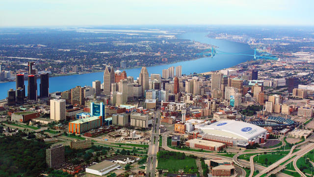 Aerial view - Detroit Michigan 