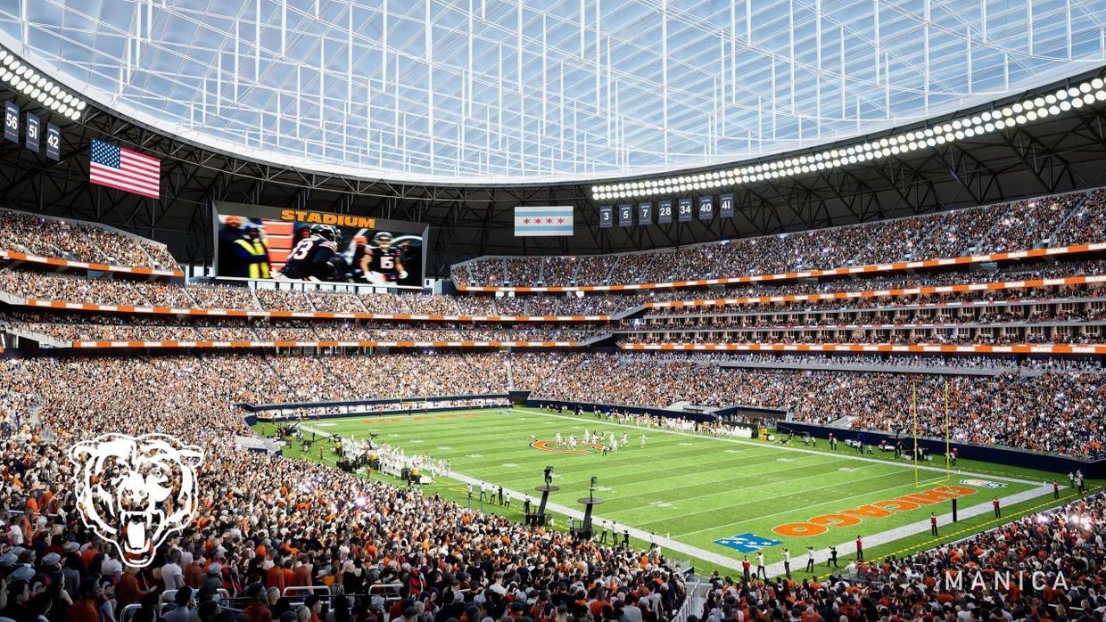 Chicago Bears unveil plan for new domed stadium on the lakefront CBS