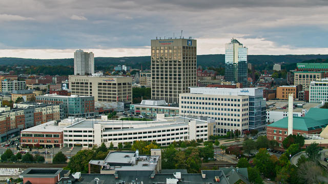 Downtown District of Worcester, Massachusetts - Aerial 