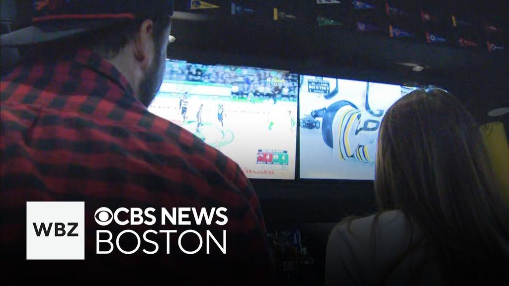 Boston sports fans watch dueling Bruins, Celtics playoff games