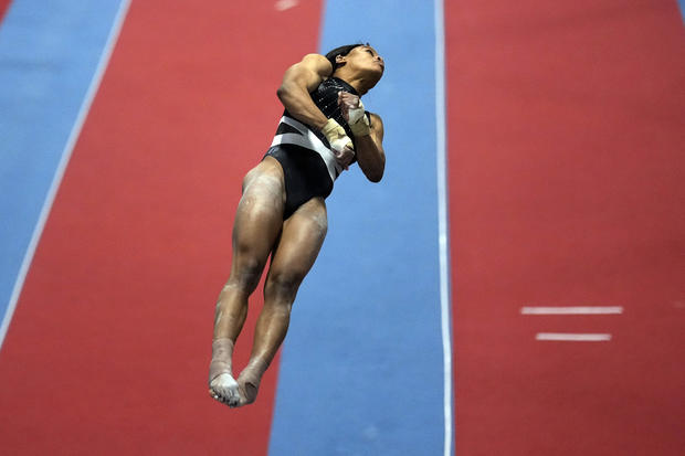 Olympic golden medalist Gabby Douglas competes for first clip since 2016 