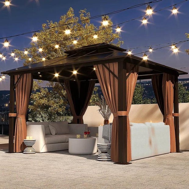 JolyDale Aluminum Patio Hardtop Gazebo