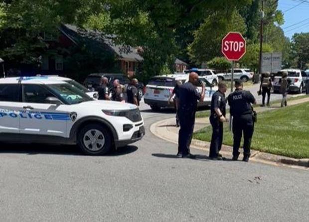 Numerous law enforcement officers have been struck by gunfire Monday in a neighborhood in Charlotte, North Carolina, police said. 