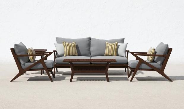 All Modern Bex 4-Person Outdoor Seating Group with Cushions 