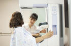 Mammogram being performed 