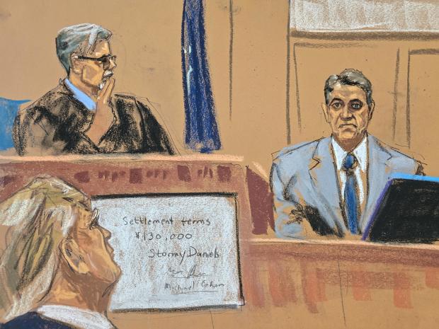Attorney Keith Davidson testifies in former President Donald Trump's trial in New York on Thursday, May 2, 2024. 