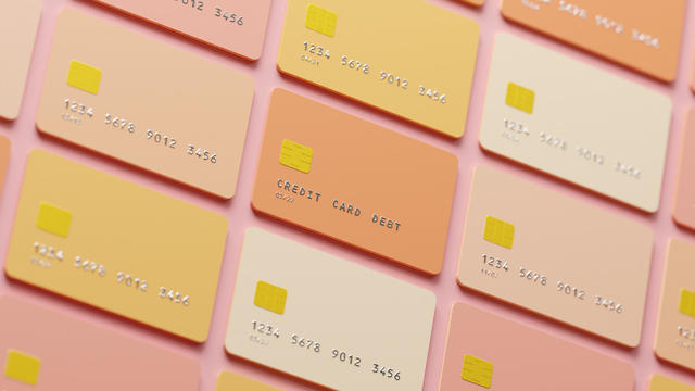 Credit card debt concept 