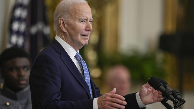 President Biden delivers a speech at the Commander-In-Chief's Trophy Event at the White House in Washington D.C., United States on May 6, 2024. 