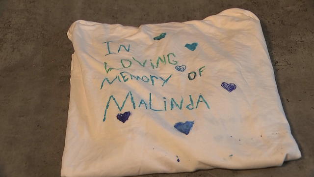 A t-shirt that says In loving memory of Malinda 