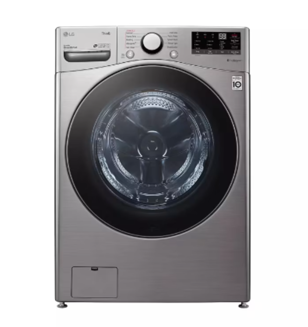 LG 4.5 cu. ft. Ultra Large Capacity Smart wi-fi Enabled Front Load Washer with Built-In Intelligence & Steam Technology 