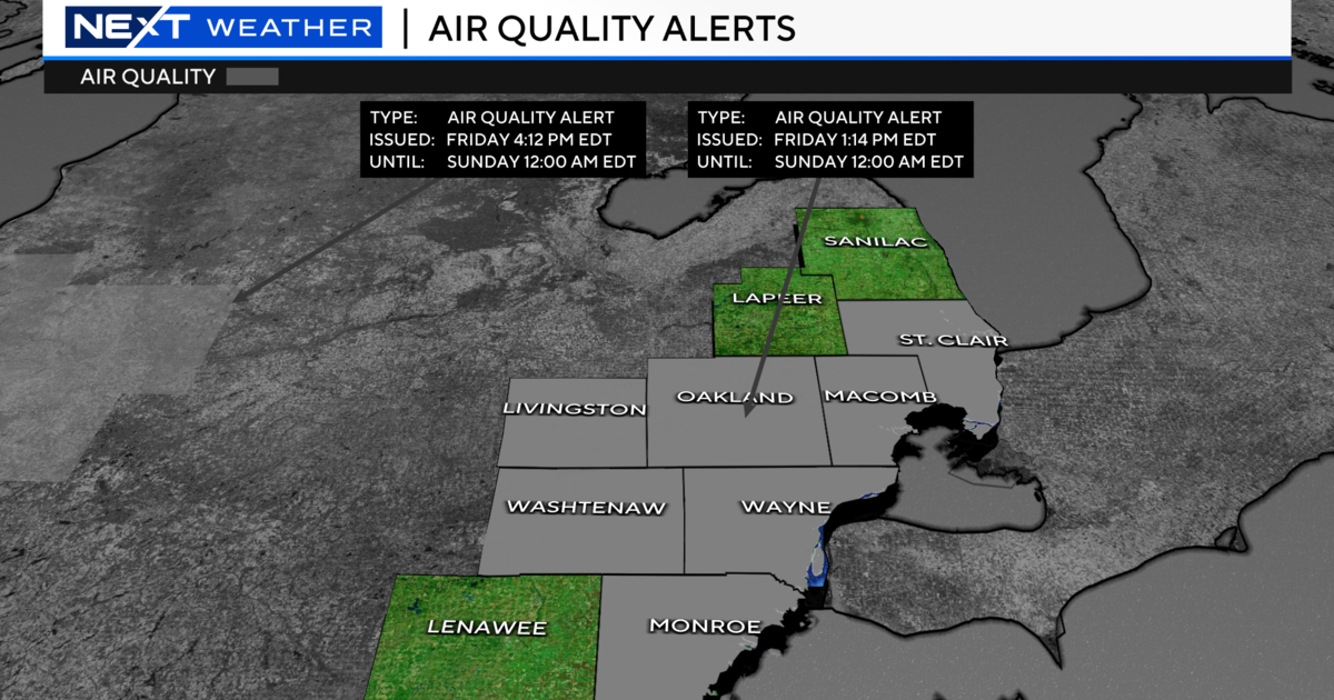 Air Quality Alert goes into effect Saturday in Southeast Michigan