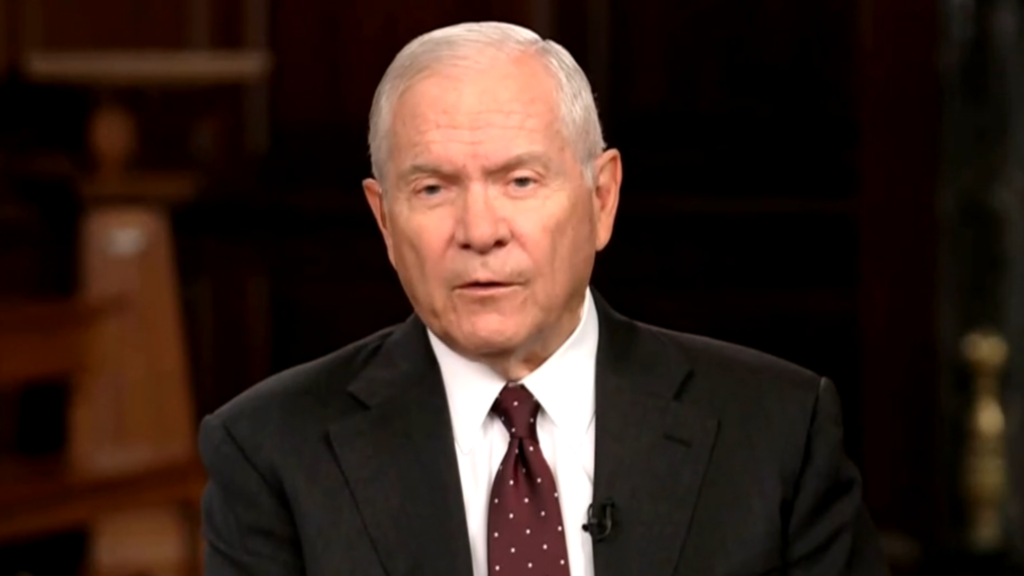Former Defense Secretary Robert Gates says many campus protesters
"don't know much of that history" from Middle East