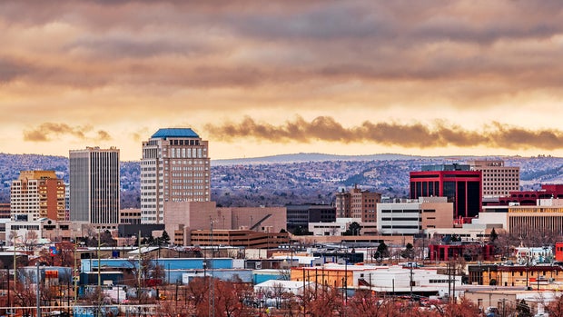 Colorado Springs, Colorado, USA Downtown City Skyline