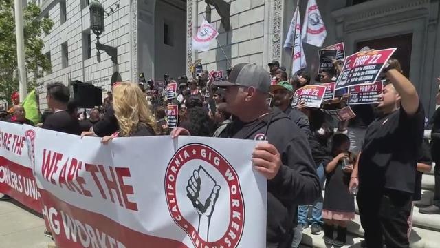Gig Workers Rally At California Supreme Court for Prop 22 Case 
