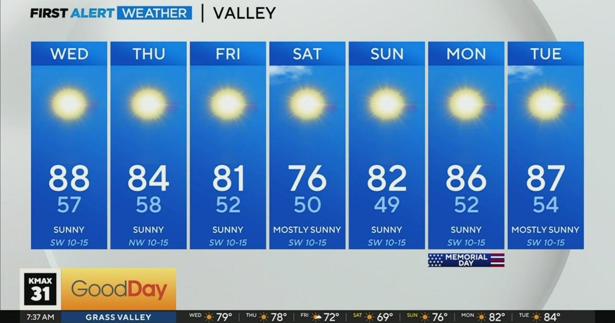 Wednesday morning weather forecast - May 22, 2024